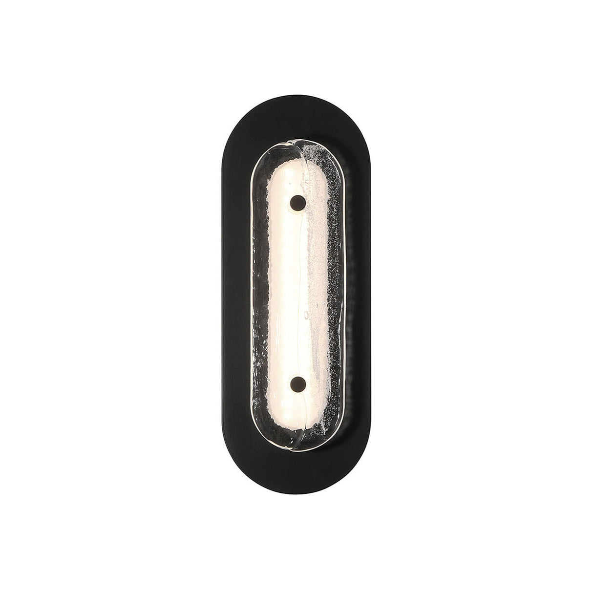 Vance LED Outdoor Wall Light 16", Black and Textured Glass