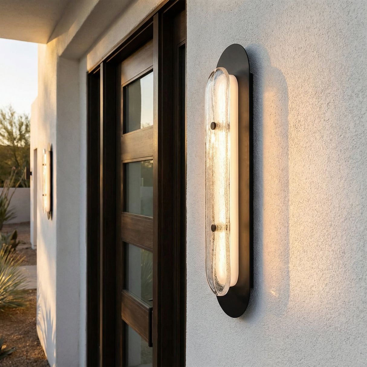 Vance LED Outdoor Wall Light 22" for Modern home with White Stucco