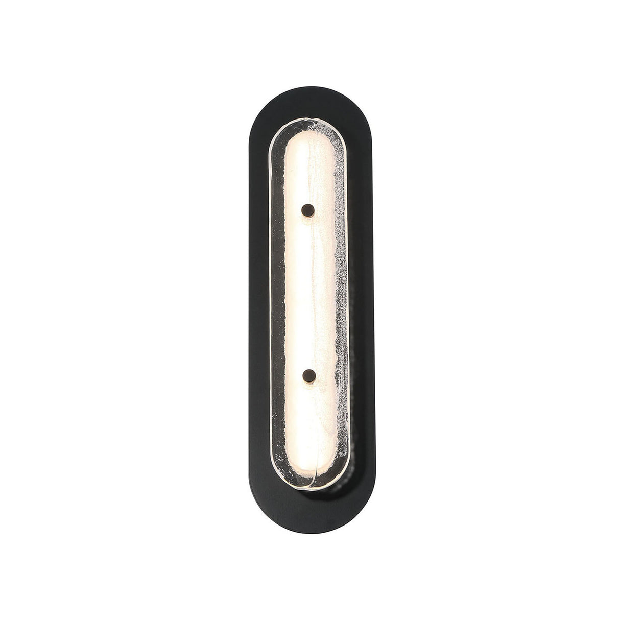 Vance LED Outdoor Wall Light 22", Black and Textured Glass
