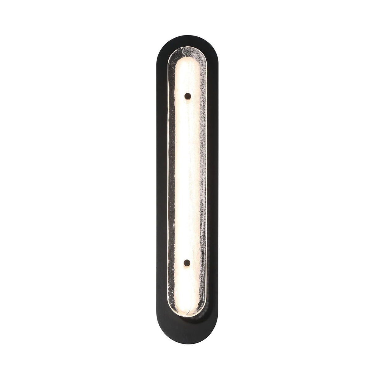 Vance LED Outdoor Wall Light 30", Black and Textured Glass