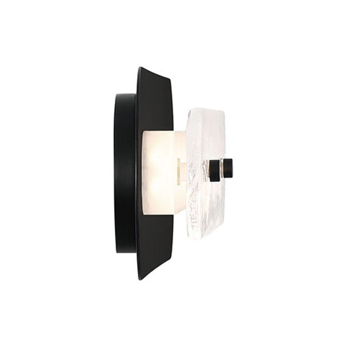 Vance LED Outdoor Wall Light 30", Black and Textured Glass