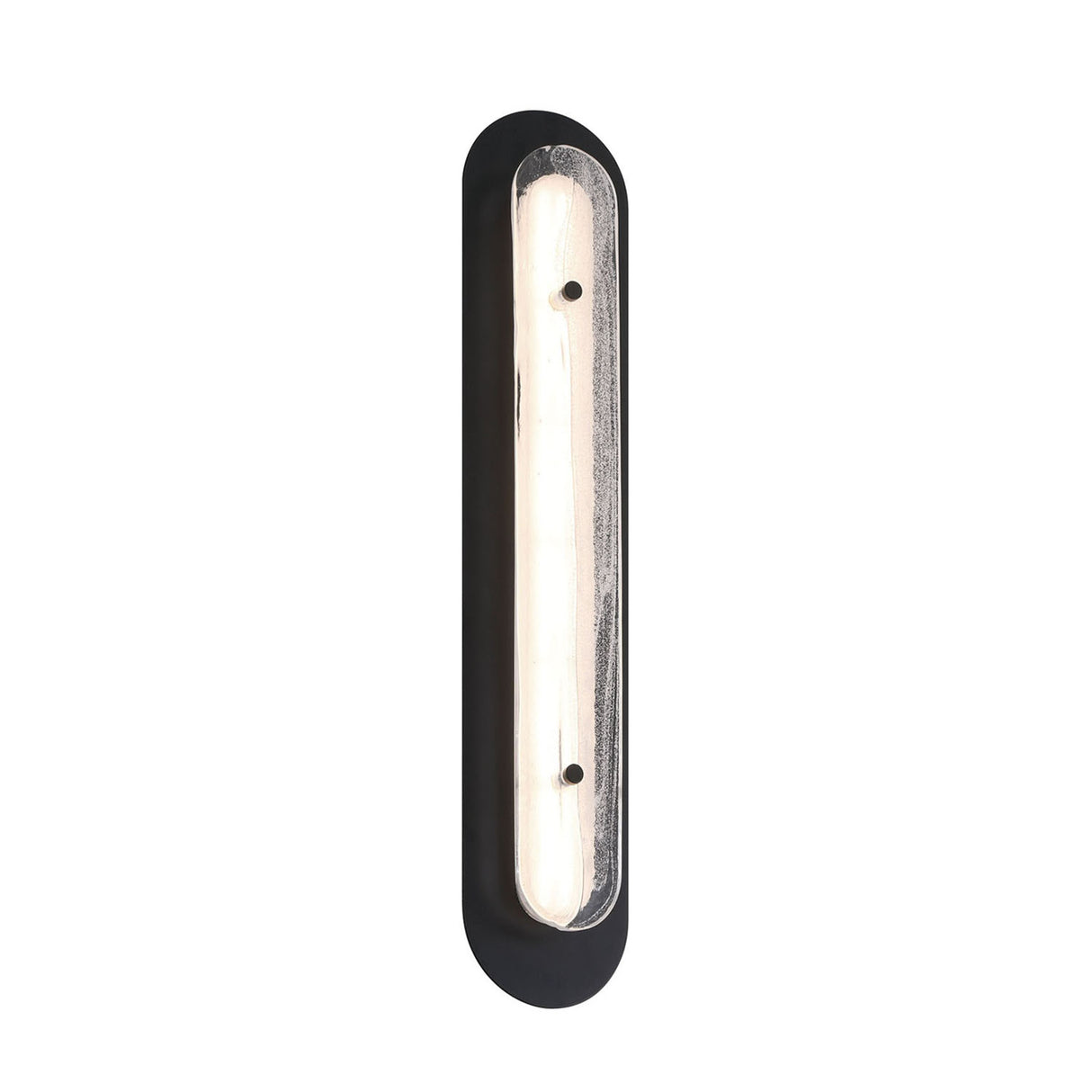 Vance LED Outdoor Wall Light 30", Black and Textured Glass