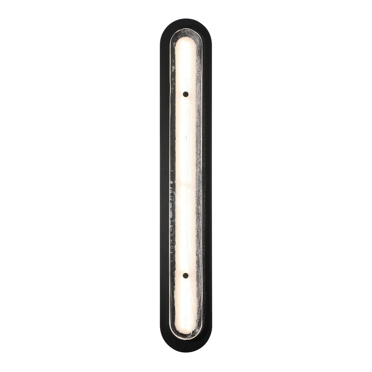 Vance LED Outdoor Wall Light 38", Black With Textured Glass