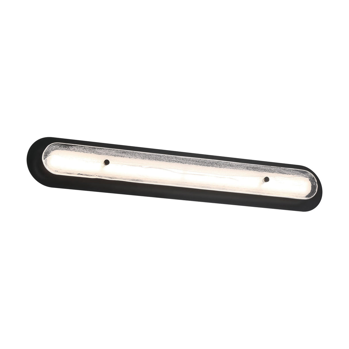 Vance LED Outdoor Wall Light 38", Black With Textured Glass
