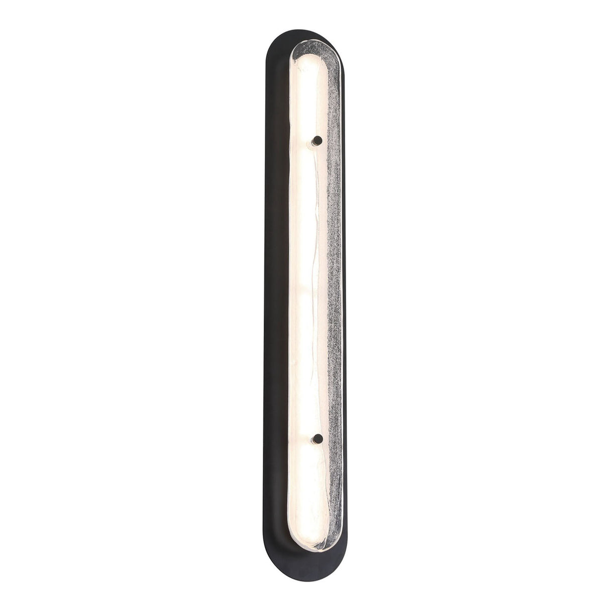 Vance LED Outdoor Wall Light 38", Black With Textured Glass