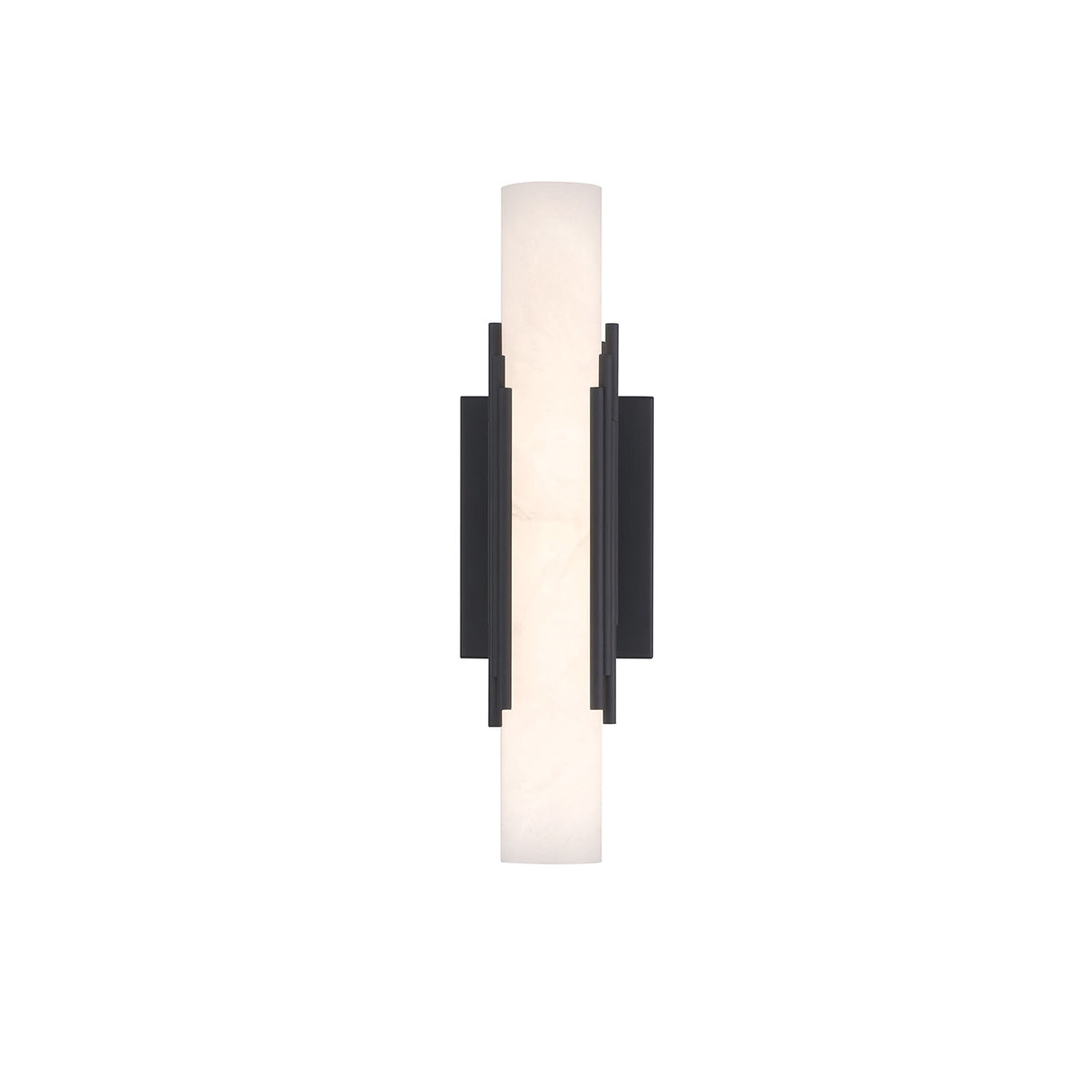 Delya Indoor/Outdoor LED Wall Sconce 16", Urban Bronze and Alabaster