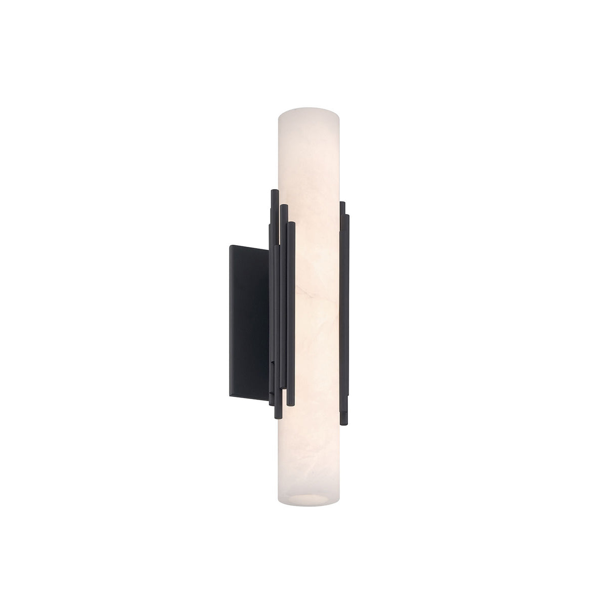 Delya Indoor/Outdoor LED Wall Sconce 16", Urban Bronze and Alabaster