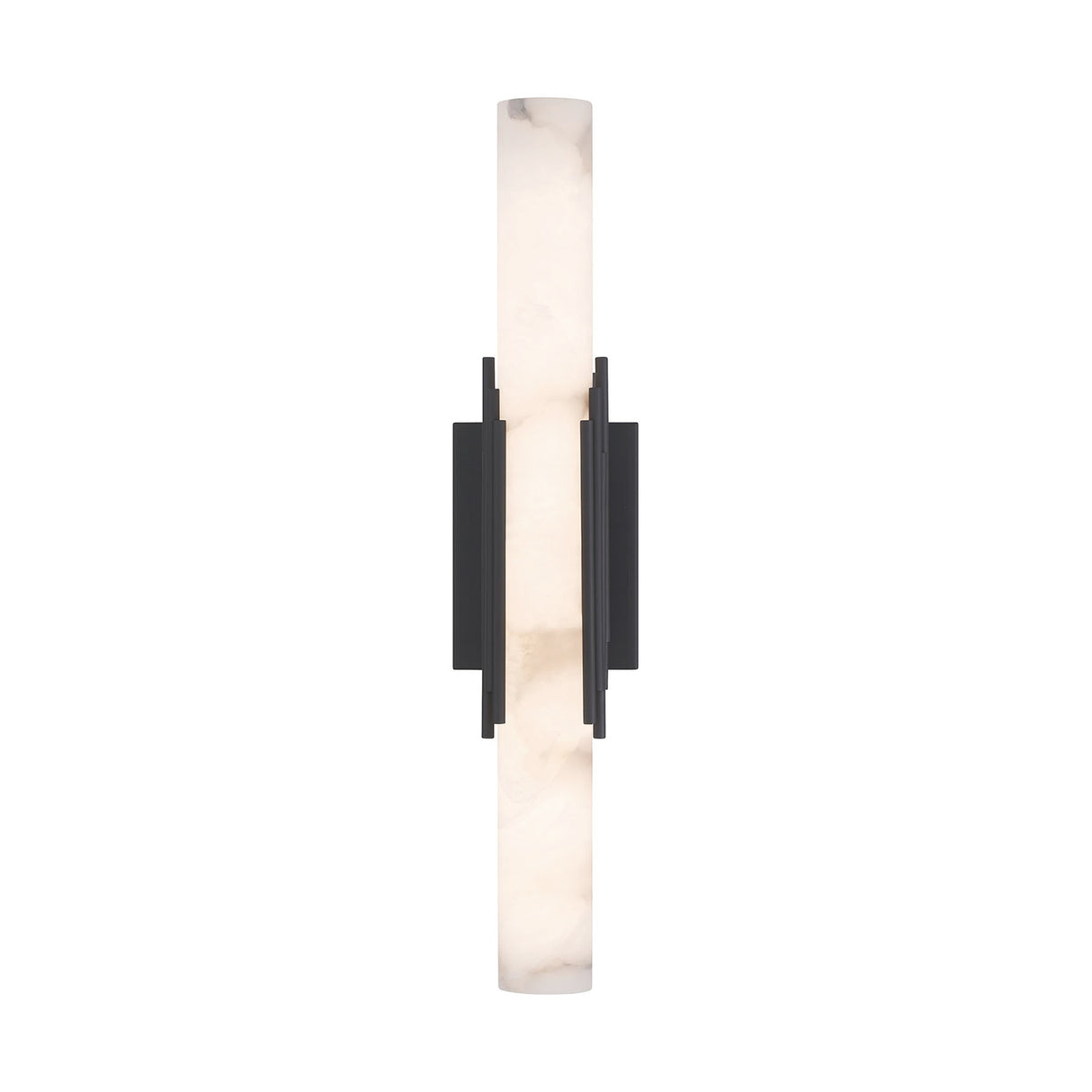 Delya Indoor/Outdoor LED Wall Sconce 22", Urban Bronze and Alabaster