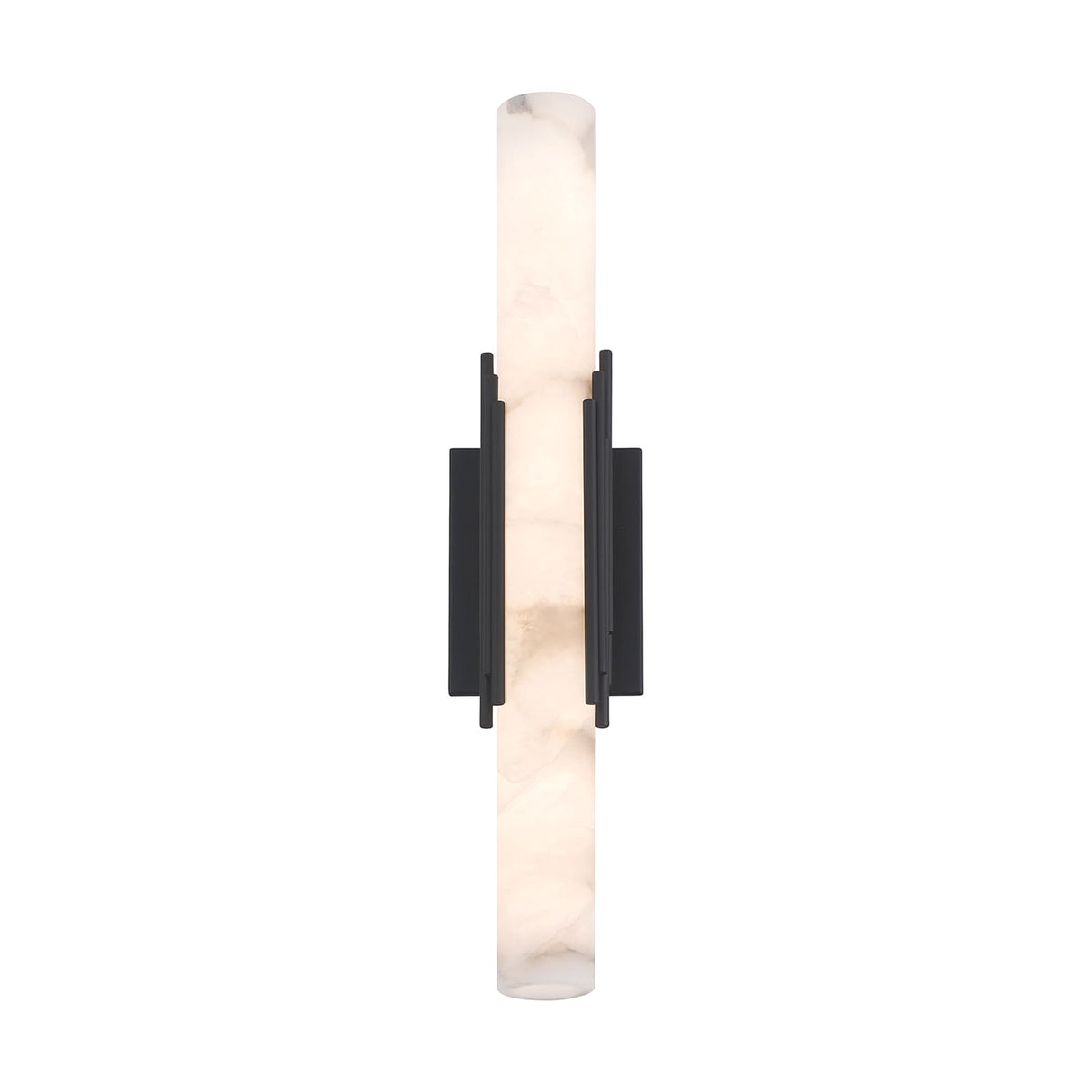 Delya Indoor/Outdoor LED Wall Sconce 22", Urban Bronze and Alabaster