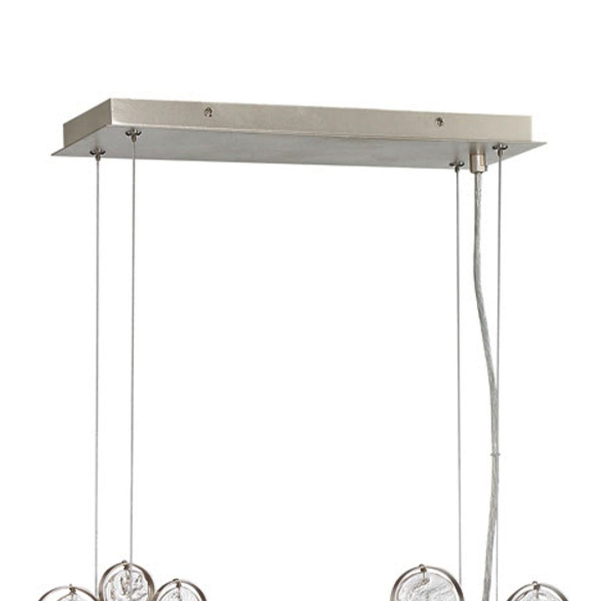 Denali 12 Light Linear Chandelier 40", Champagne Silver with Clear Glass