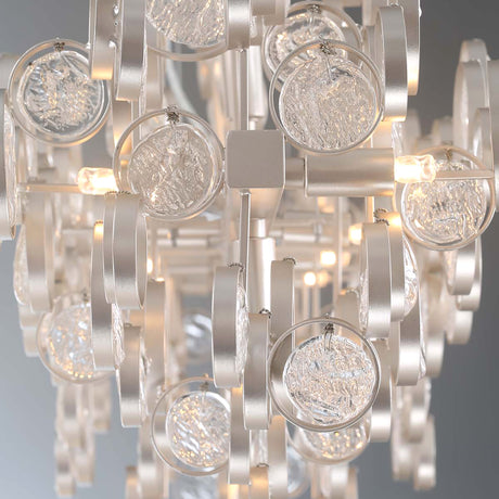 Denali 15 Light Linear Chandelier 56", Champagne Silver with Clear Glass