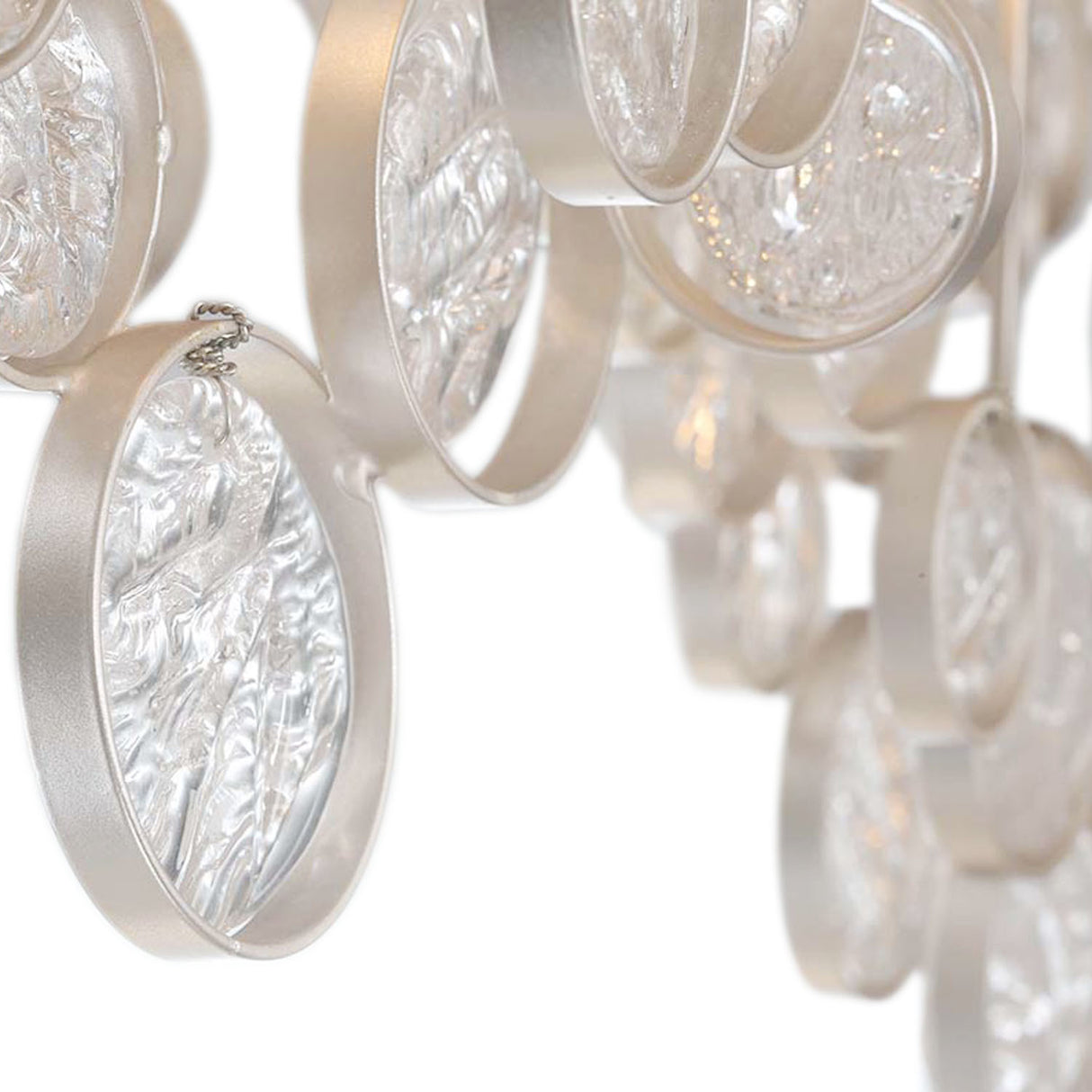 Denali 12 Light Linear Chandelier 40", Champagne Silver with Clear Glass