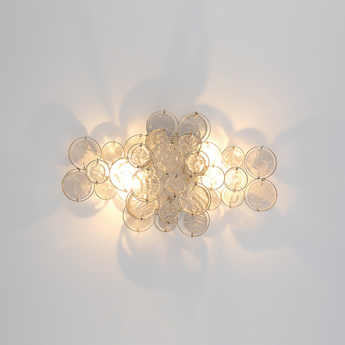 Denali Wall Sconce 18", Champagne Silver with Clear Glass