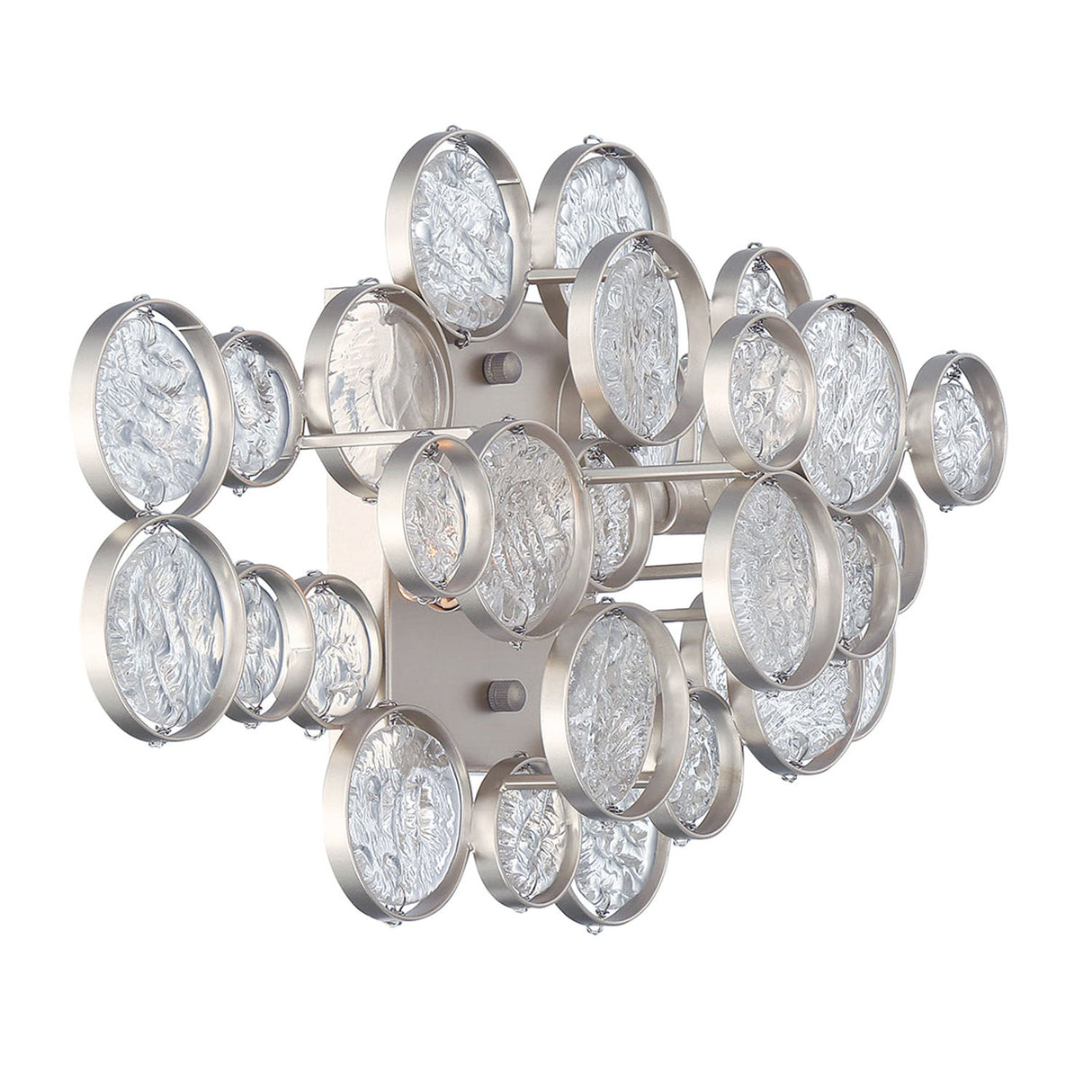 Denali Wall Sconce 18", Champagne Silver with Clear Glass