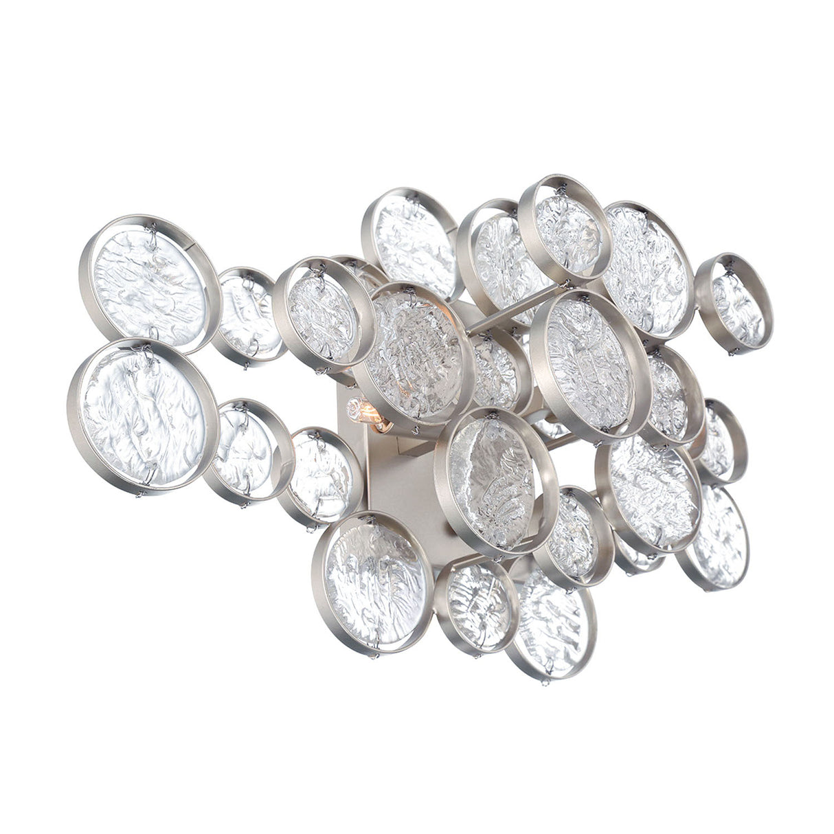 Denali Wall Sconce 18", Champagne Silver with Clear Glass