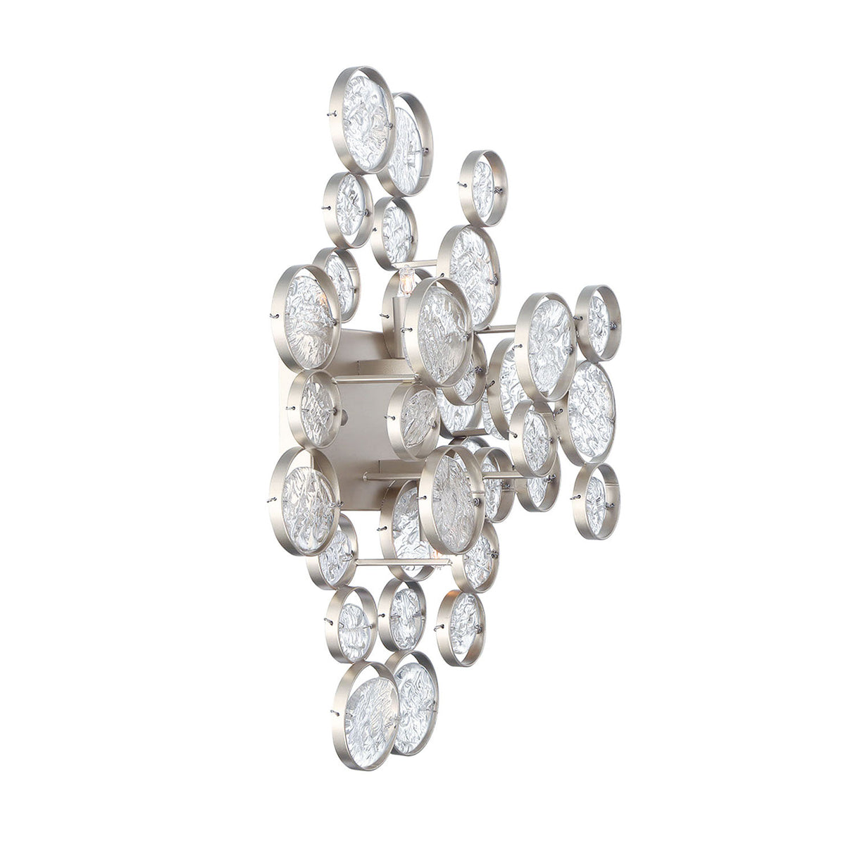 Denali Wall Sconce 18", Champagne Silver with Clear Glass