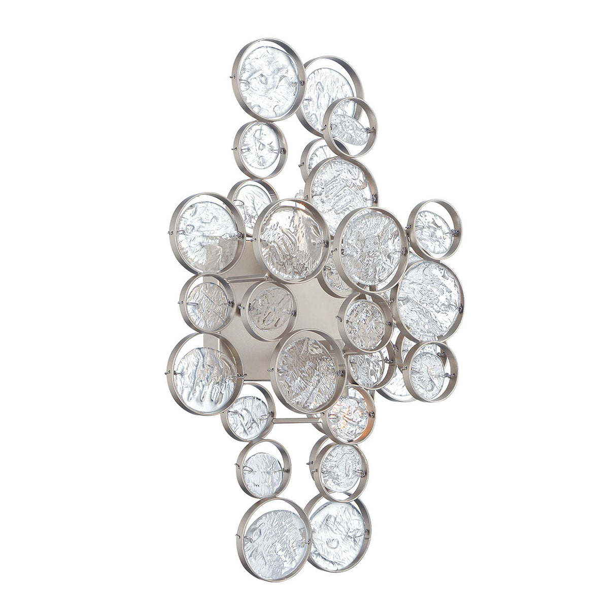 Denali Wall Sconce 18", Champagne Silver with Clear Glass