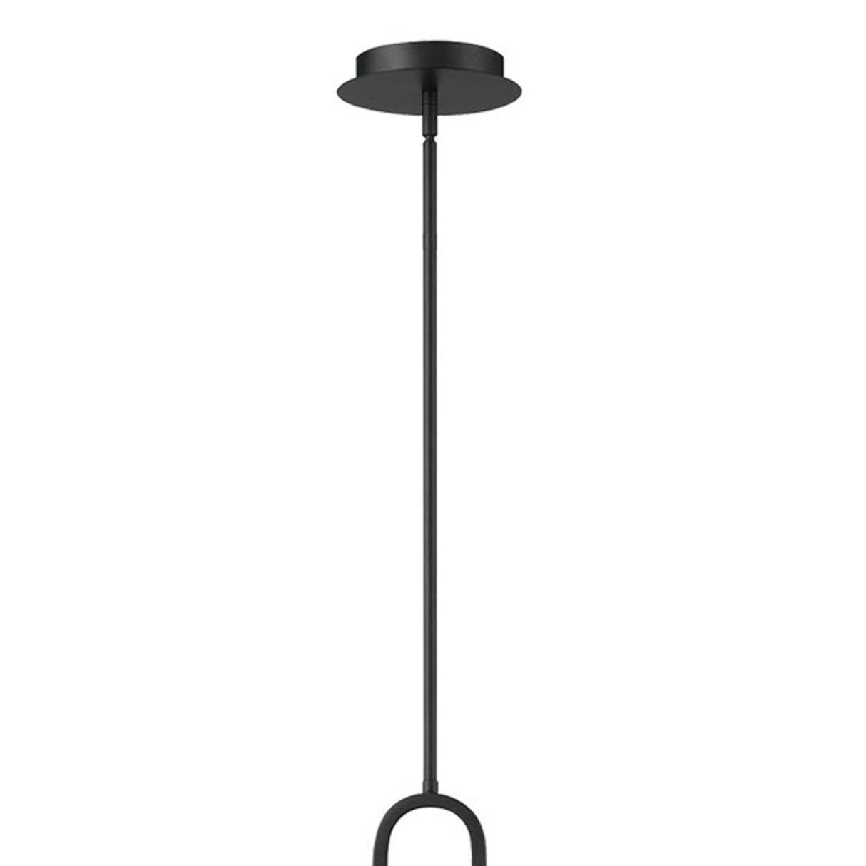 Oren Pendant 12", Matte Black and Opal Glass