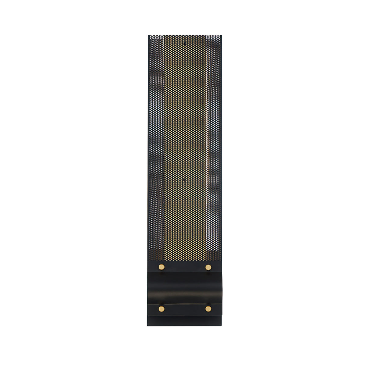 Lune LED Outdoor Wall Light 19", Brass and Black
