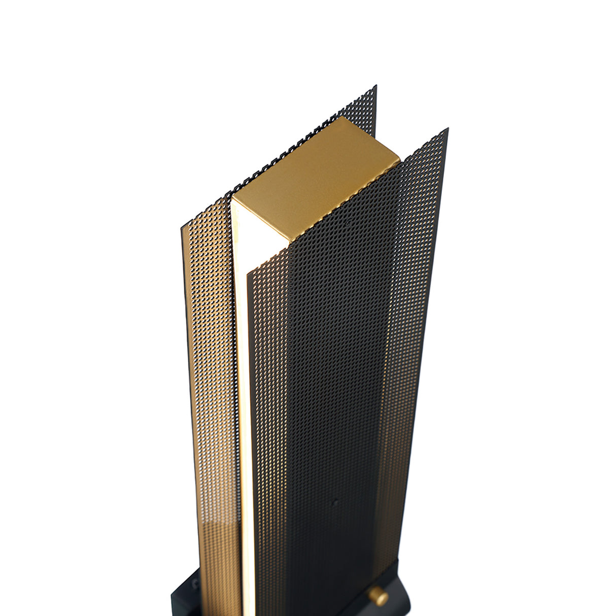 Lune LED Outdoor Wall Light 19", Brass and Black