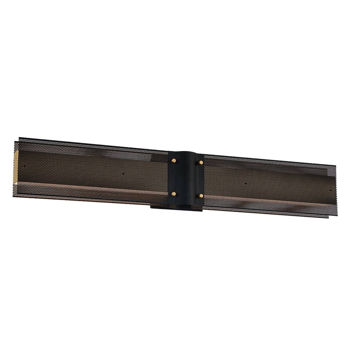Lune LED Outdoor Wall Light 31", Brass and Black