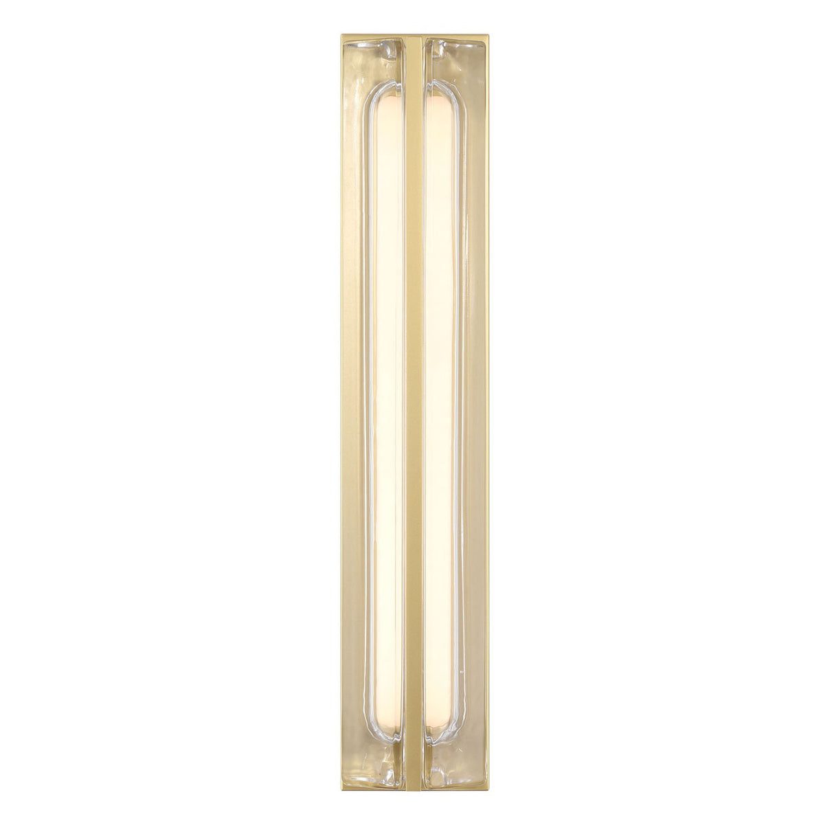 Prescott LED Outdoor Wall Light 24", Gold and Clear Glass