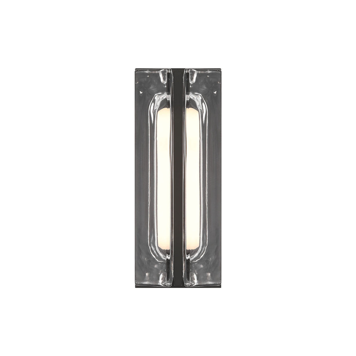 Prescott LED Outdoor Wall Light 12", Matte Black and Clear Glass