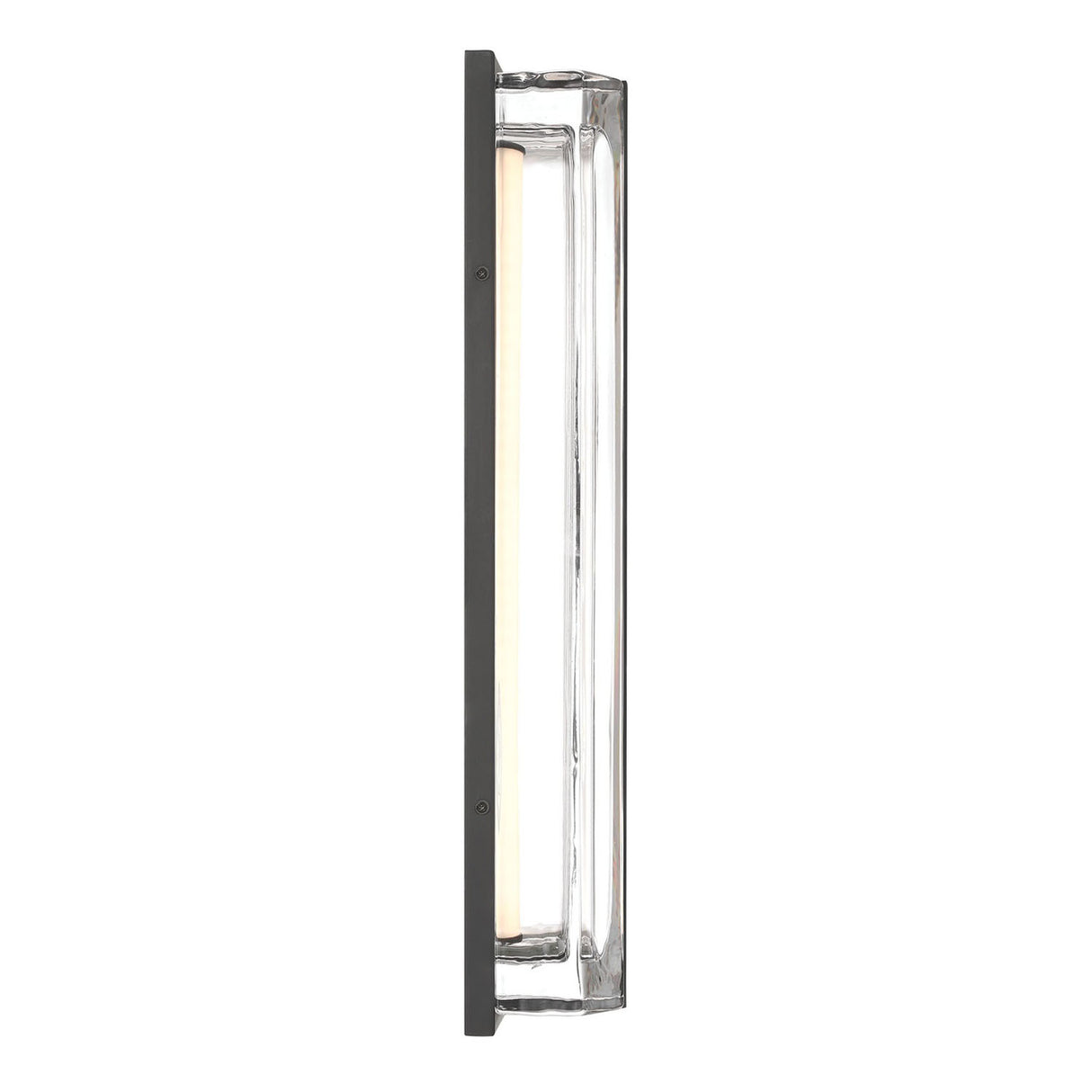 Prescott LED Outdoor Wall Light 24", Matte Black and Clear Glass