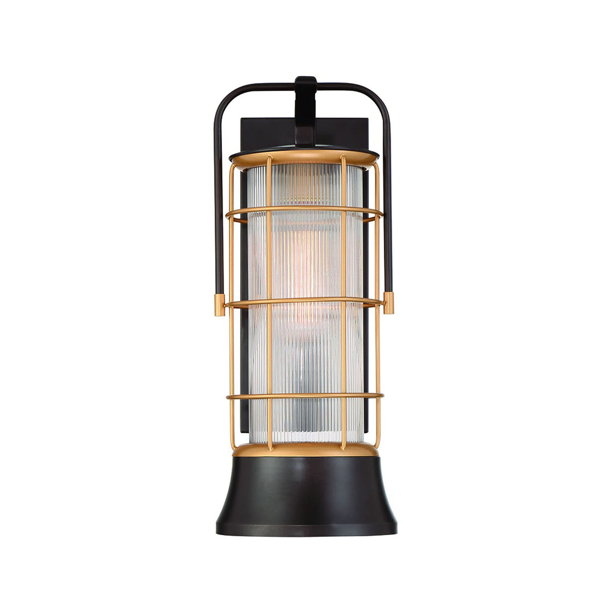 Irvington LED Outdoor Wall Light 20", Black and Gold
