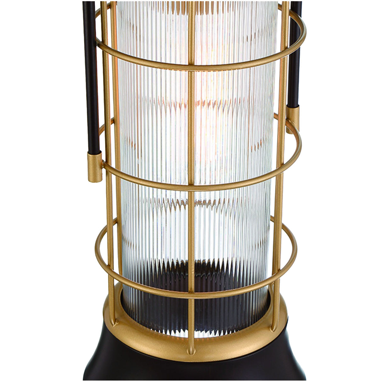 Irvington LED Outdoor Hanging Light 23", Black and Gold