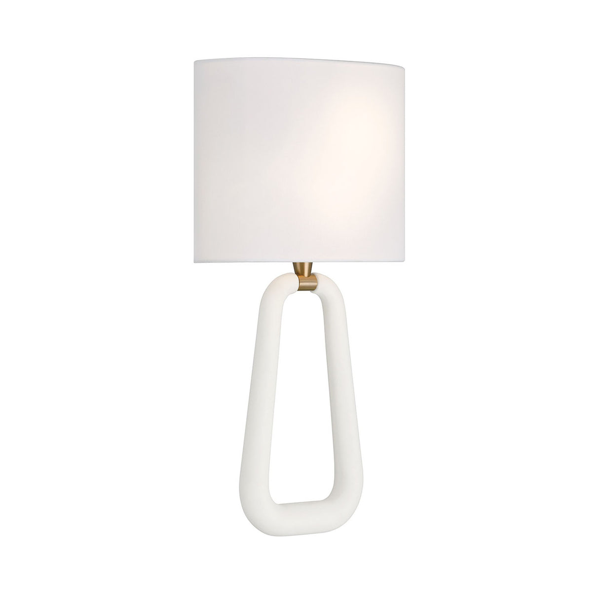 Boden Wall Sconce 20", Matte White and Brass