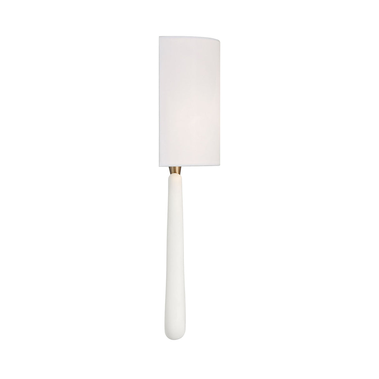 Boden Wall Sconce 20", Matte White and Brass