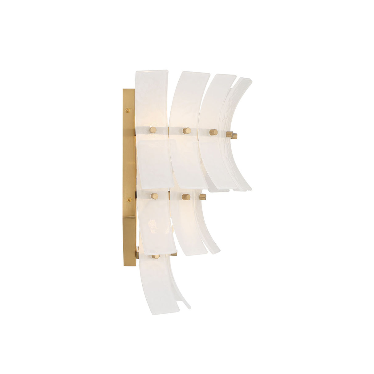 Brielle Wall Sconce 15", White Art Glass with Aged Brass