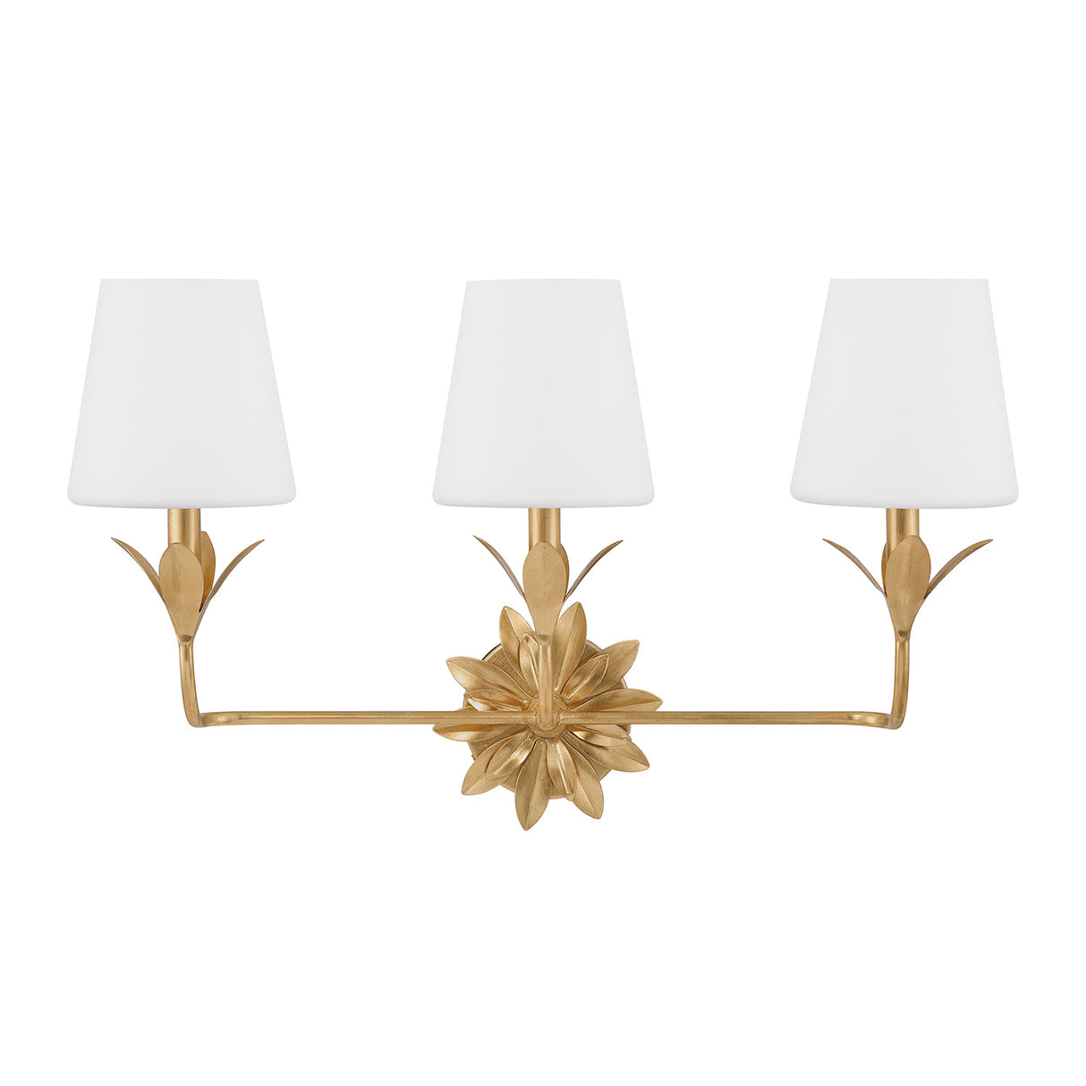 Ayla 3 Light Vanity, Antique Gold