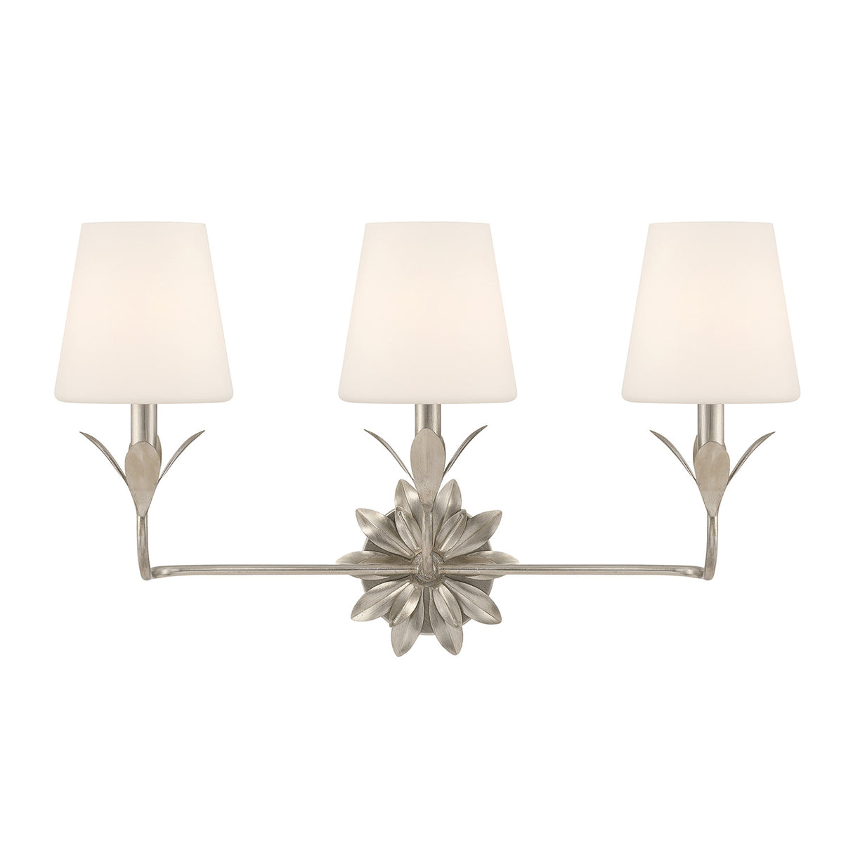 Ayla 3 Light Vanity, Antique Silver