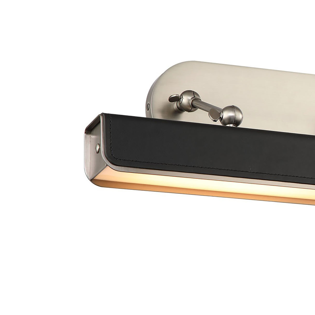 Jarrett LED Picture Light 20", Brushed Nickel and Tuxedo Leather