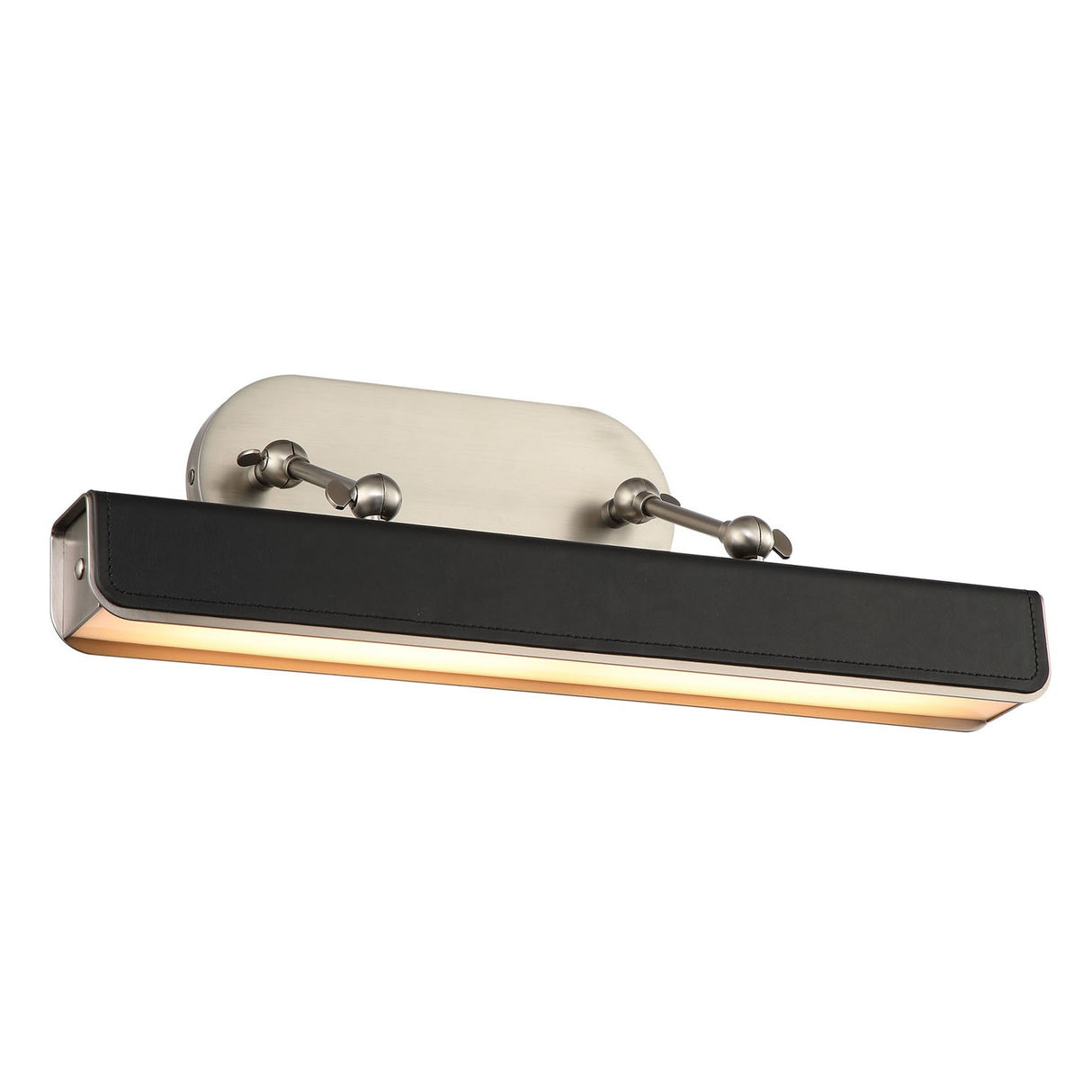 Jarrett LED Picture Light 20", Brushed Nickel and Tuxedo Leather
