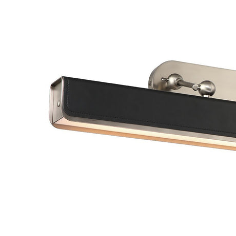 Jarrett LED Picture Light 32", Brushed Nickel and Tuxedo Leather