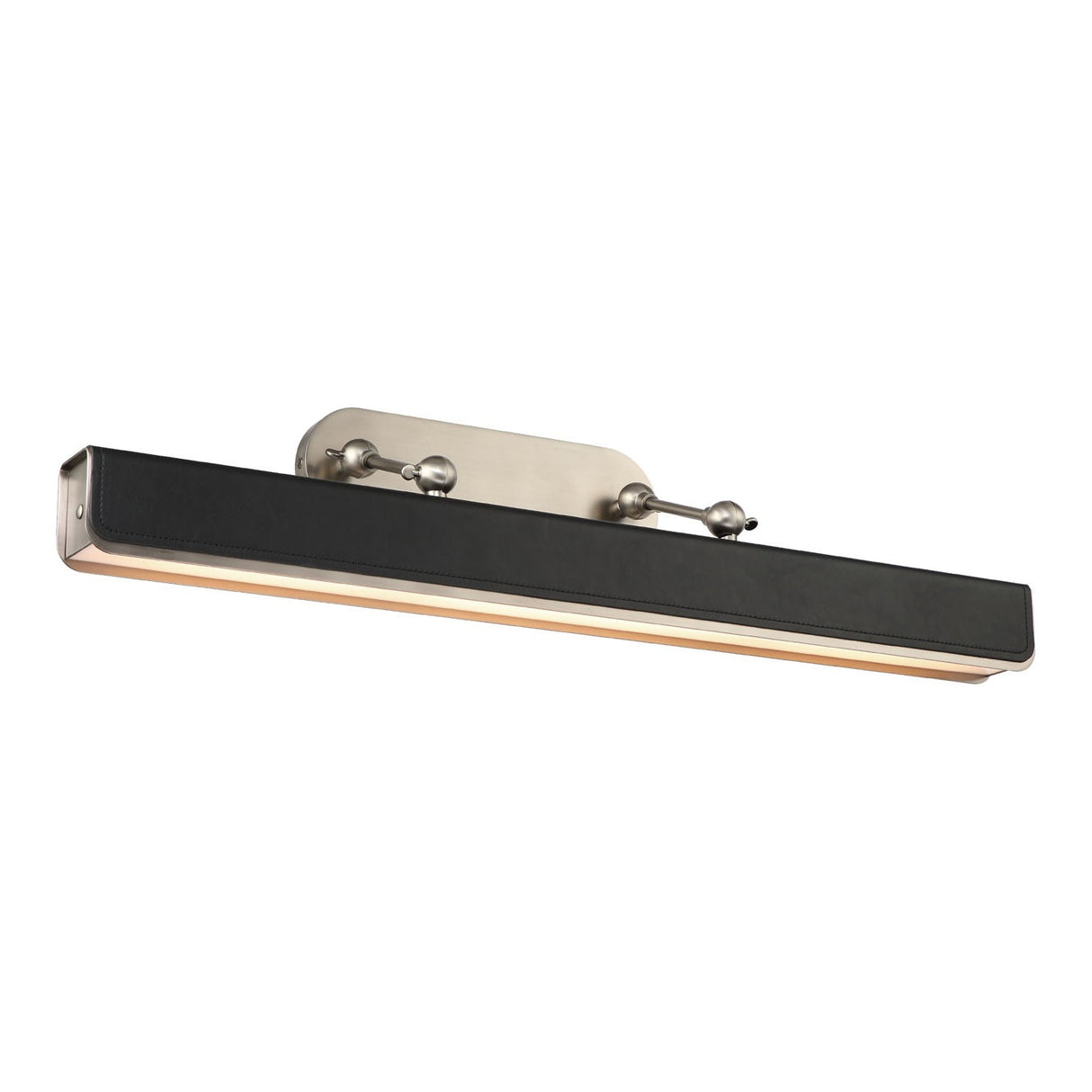 Jarrett LED Picture Light 32", Brushed Nickel and Tuxedo Leather