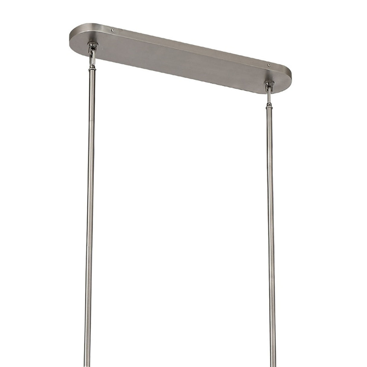 Jarrett LED Linear Pendant 60", Brushed Nickel and Tuxedo Leather