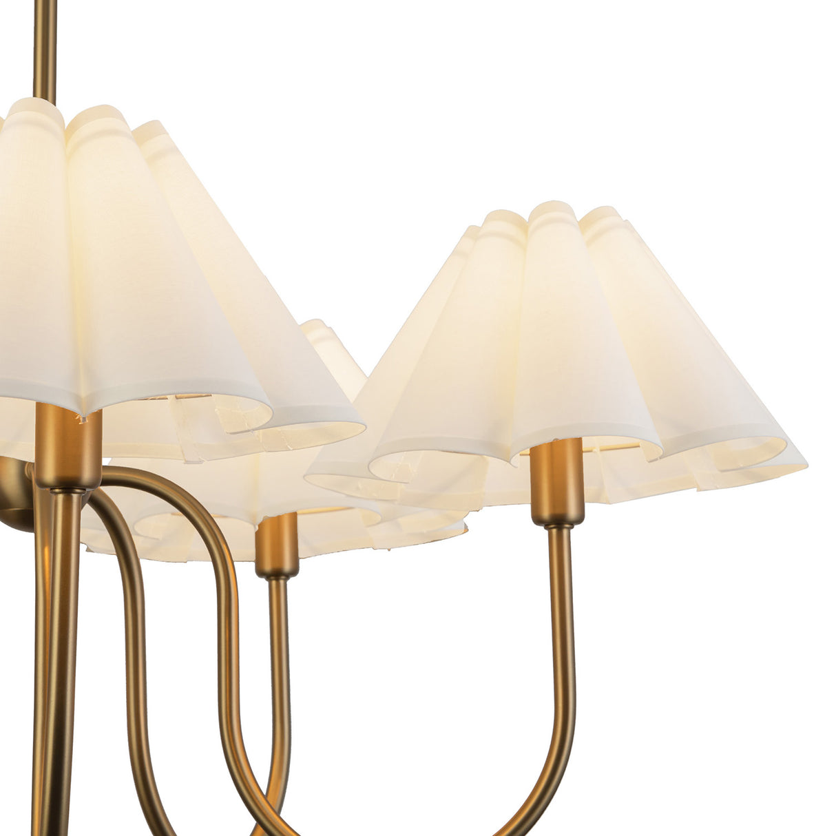 Rory 5 Light Chandelier 31", Brushed Brass