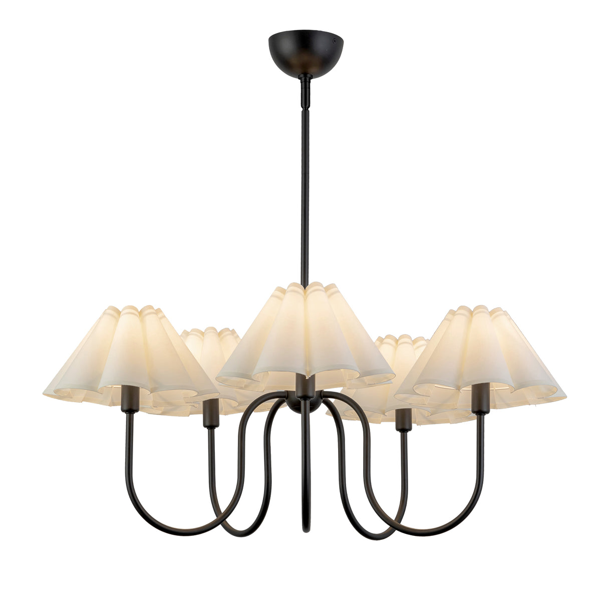 Rory 5 Light Chandelier 31", Matte Black