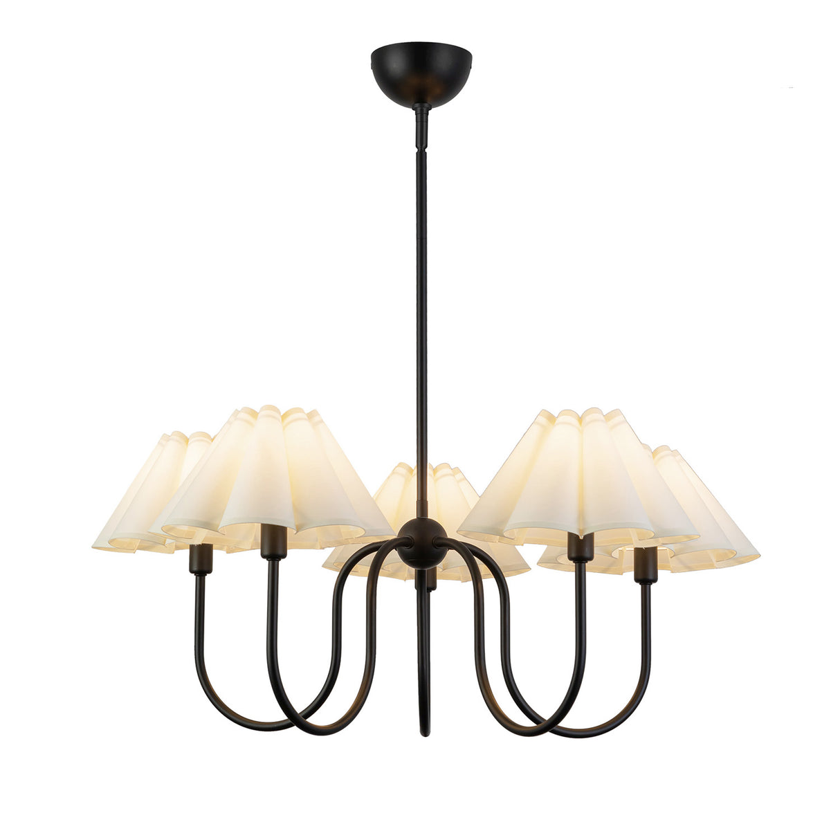 Rory 5 Light Chandelier 31", Matte Black