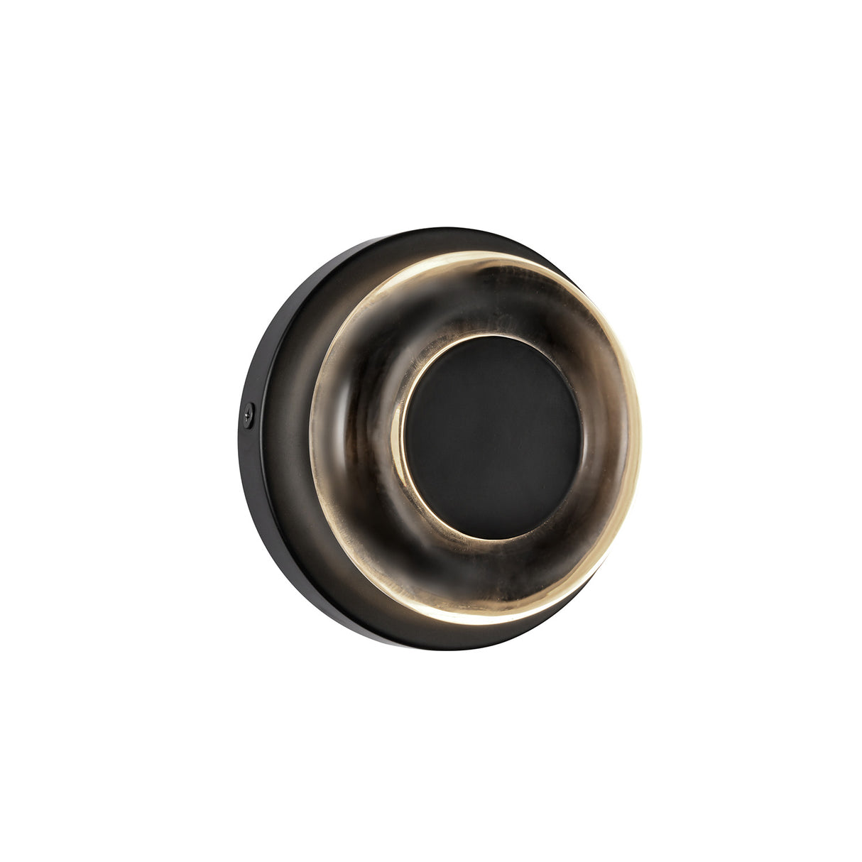 Cam LED Wall Sconce 5", Black and Clear Glass