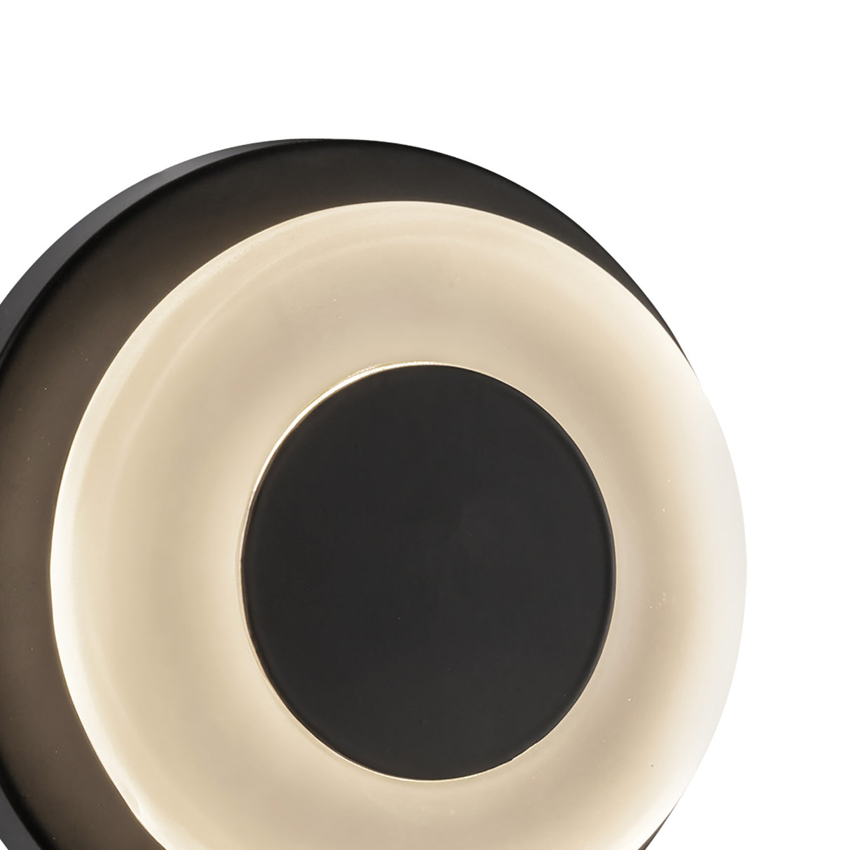 Cam LED Wall Sconce 5", Black and Frosted Glass