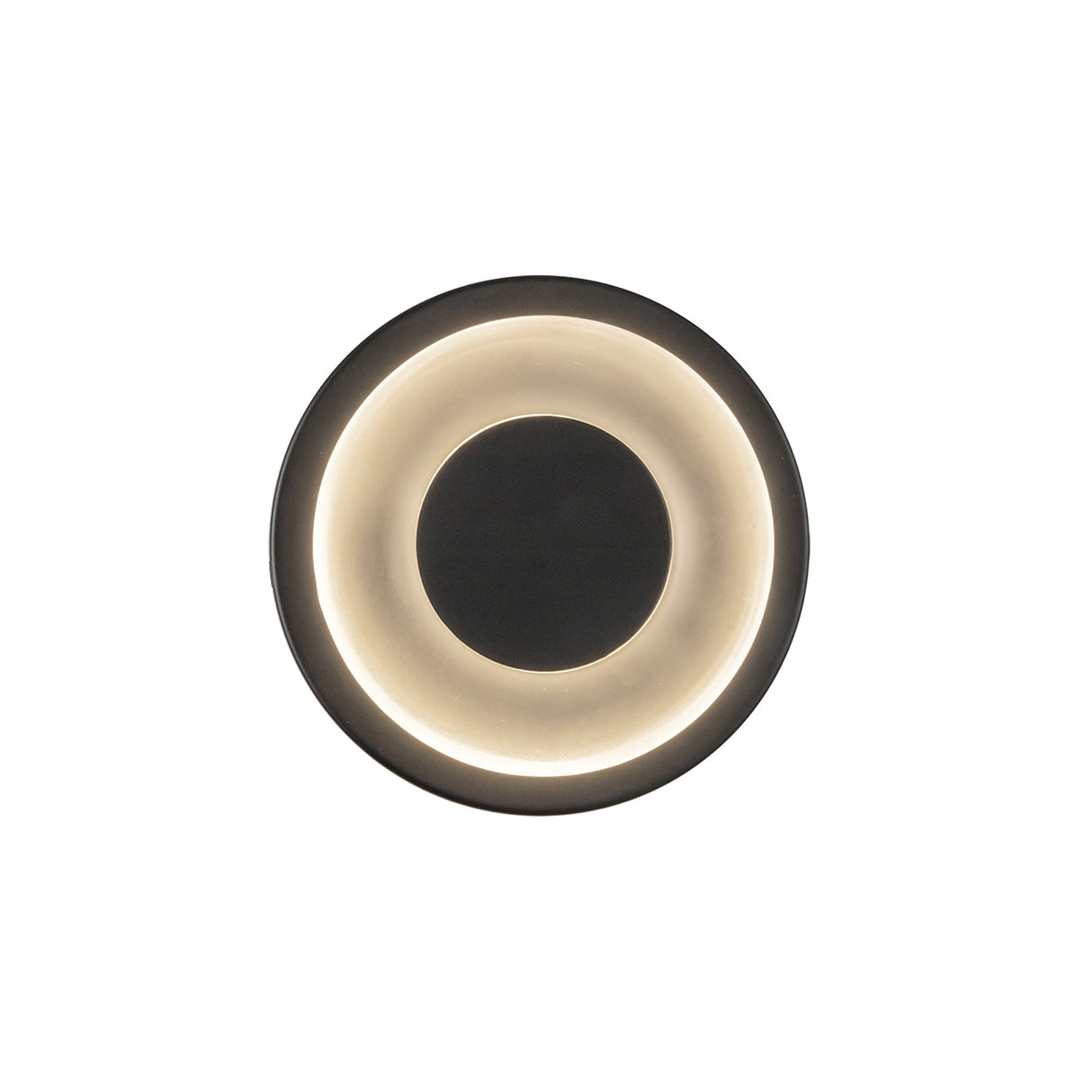 Cam LED Wall Sconce 5", Black and Frosted Glass