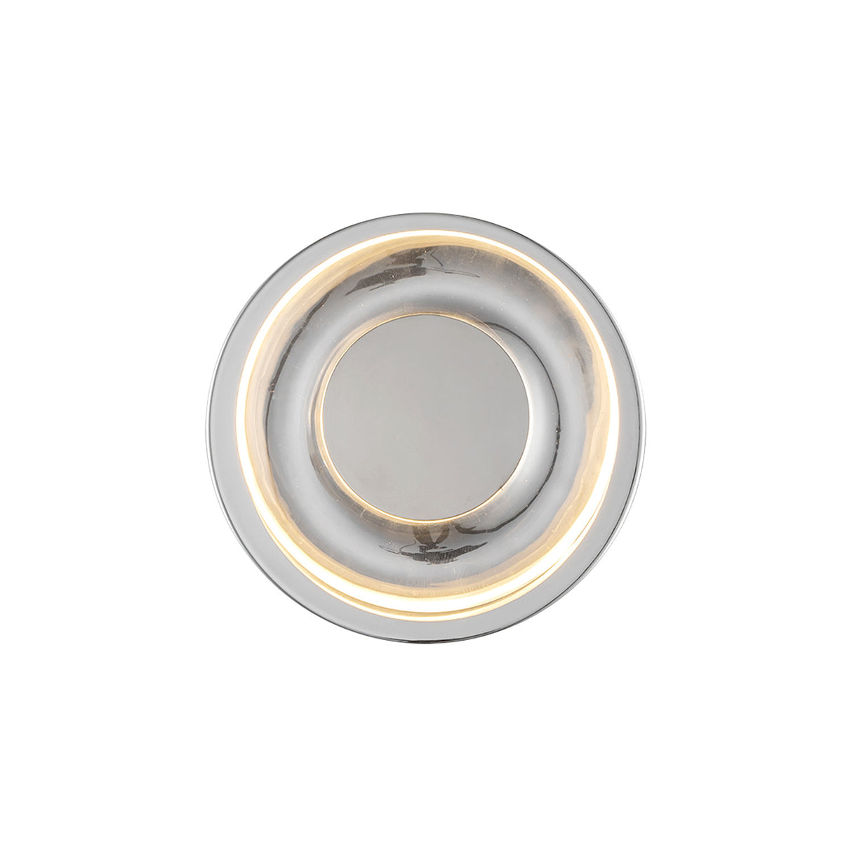 Cam LED Wall Sconce 5", Chrome and Clear Glass