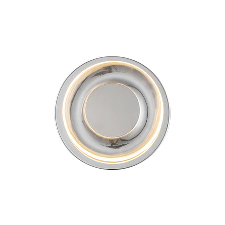 Cam LED Wall Sconce 5", Chrome and Clear Glass