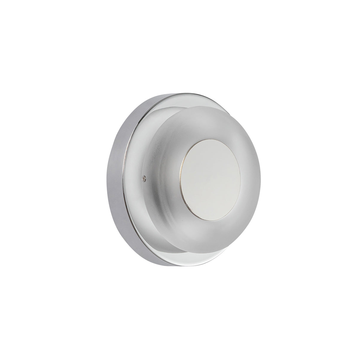 Cam LED Wall Sconce 5", Chrome and Frosted Glass