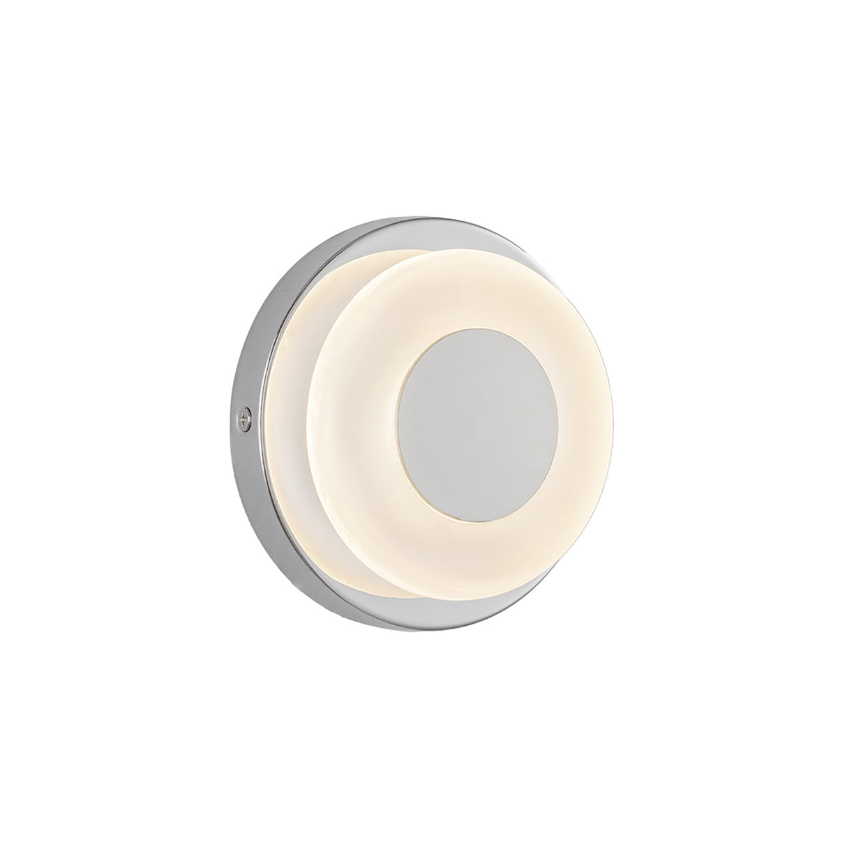 Cam LED Wall Sconce 5", Chrome and Frosted Glass